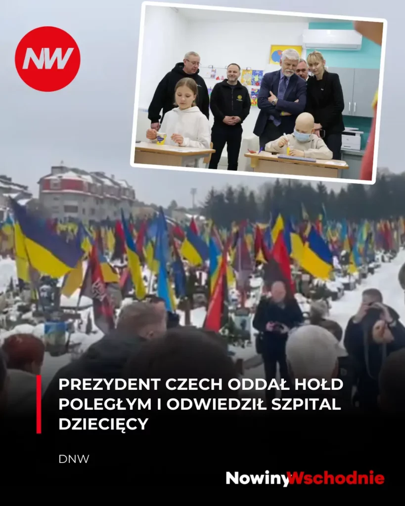 Prezydent Czech oddał hołd poległym i odwiedził szpital dziecięcy